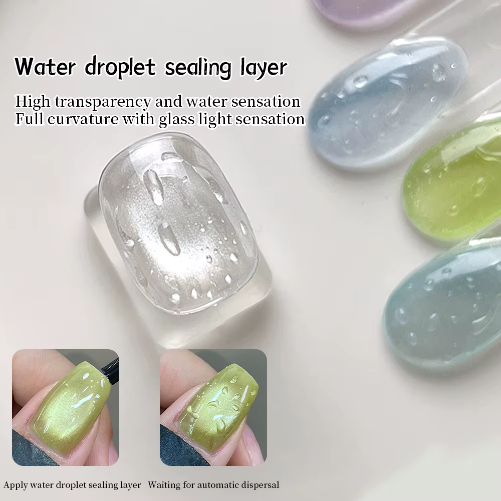 KANIU 12ML Vernis à ongles gel transparent effet goutte d'eau