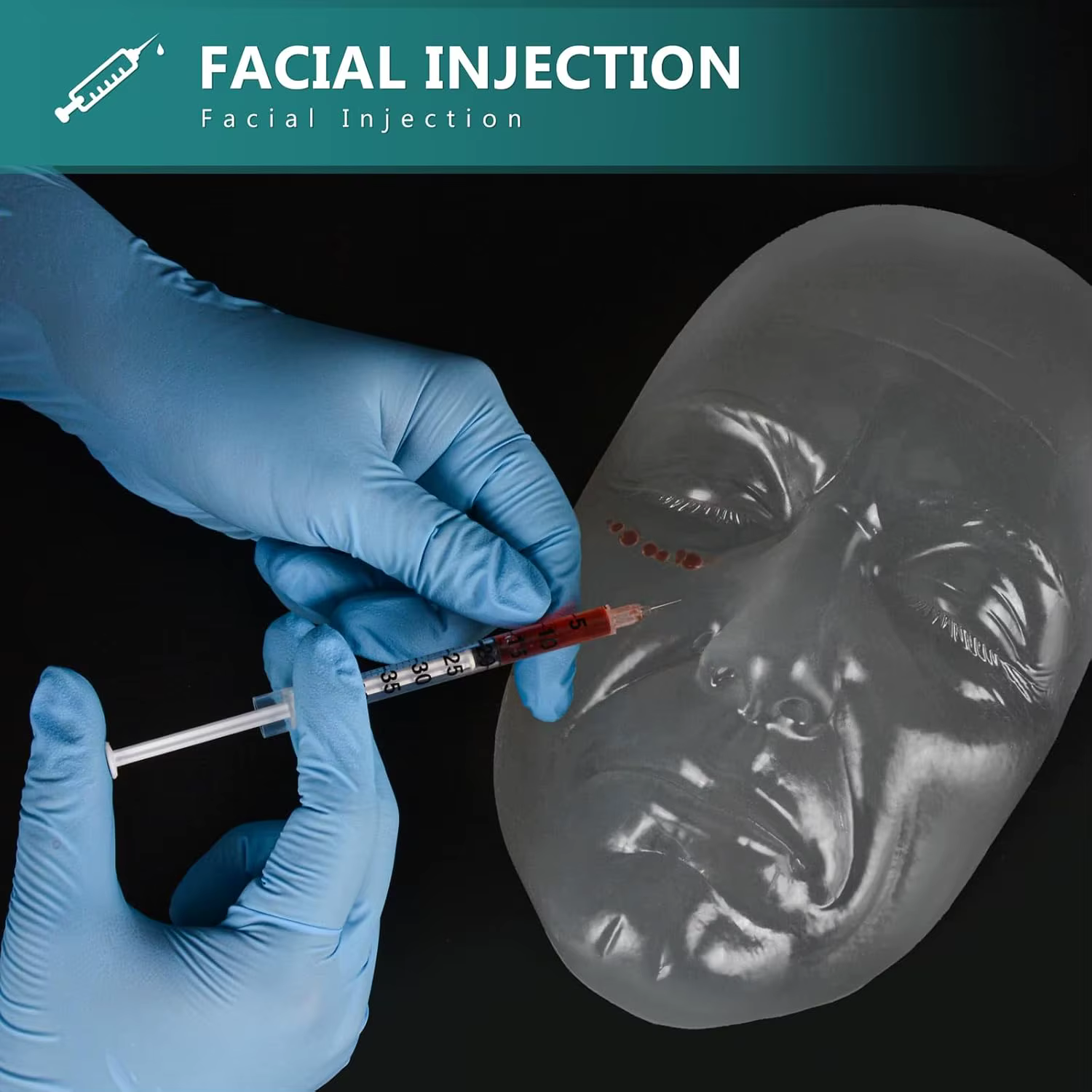 Modèle de tête Ultrassist pour injection faciale et lifting par fils, modèle d'entraînement à l'injection pour esthéticiennes et médecins