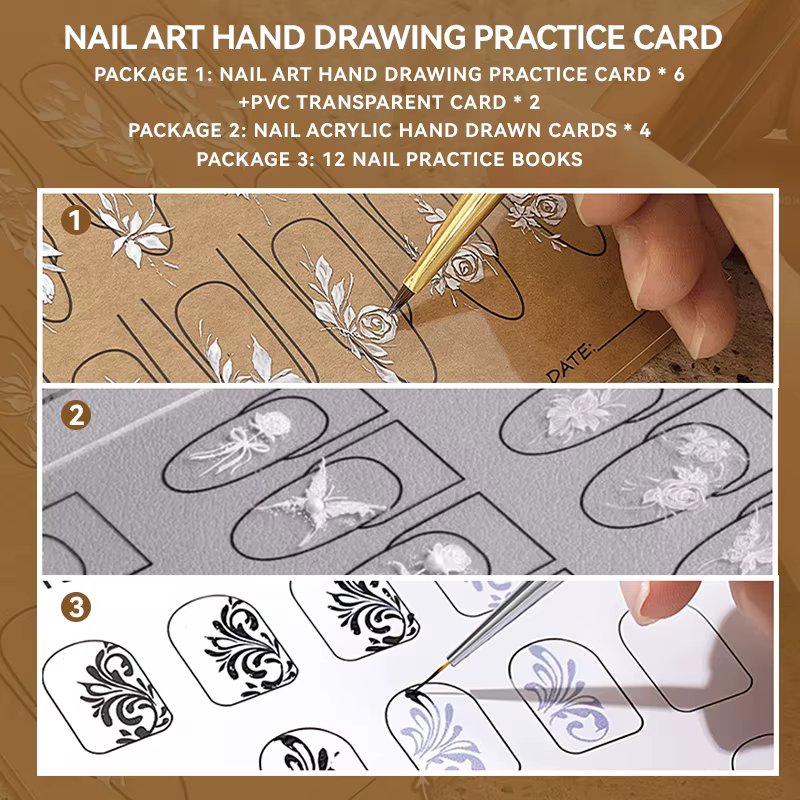 12/8/4 pièces Nail Art pratique papier modèle livre outil de manucure UV Gel vernis Guide dessin peinture