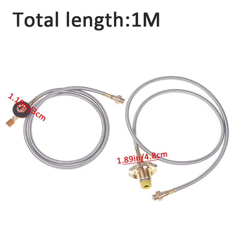 Tuyau d'extension GPL de 1 mètre pour réservoir de gaz plat, raccord de gonflage de gaz liquéfié