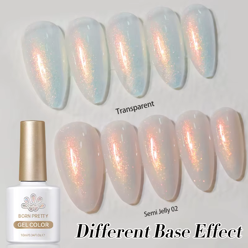 BORN PRETTY 10ml Aurora paillettes Gel vernis à ongles Ultra brillant caméléon Laser Semi Permanent tremper UV Gel