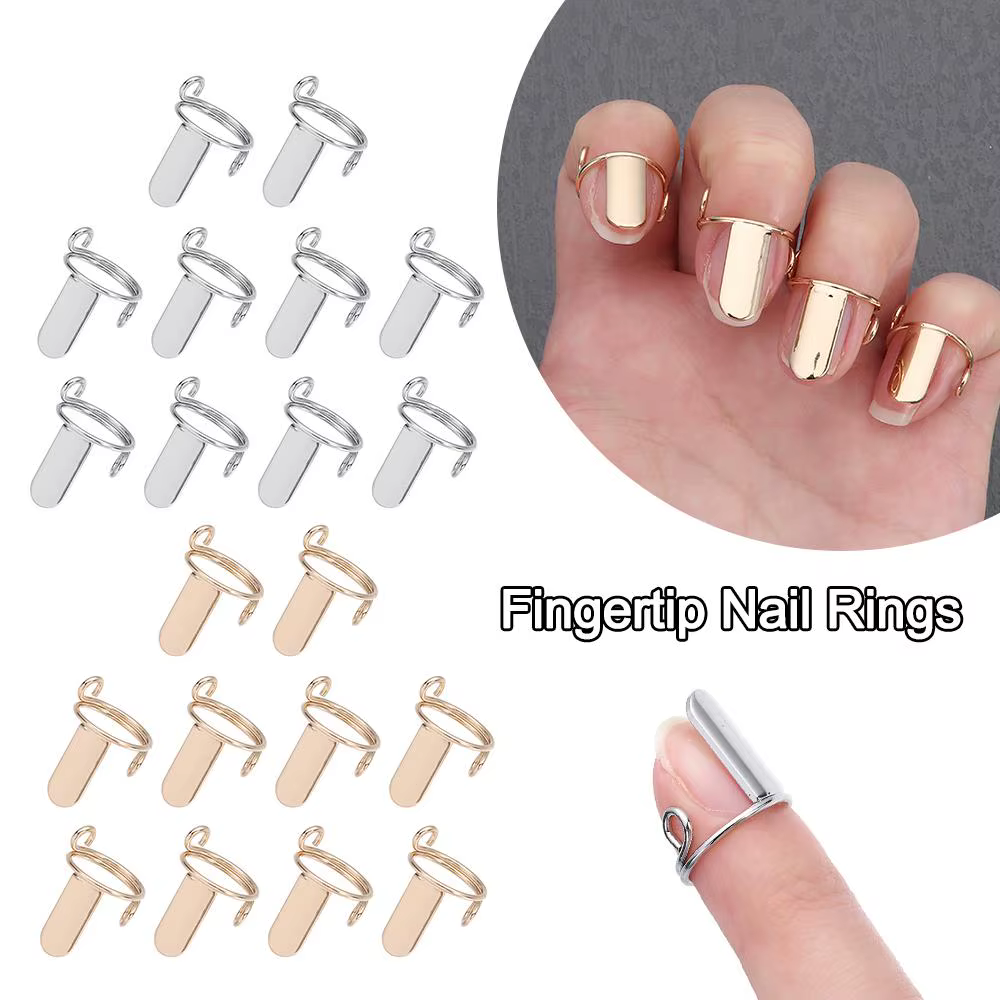 Bagues à ongles réutilisables pour faux ongles