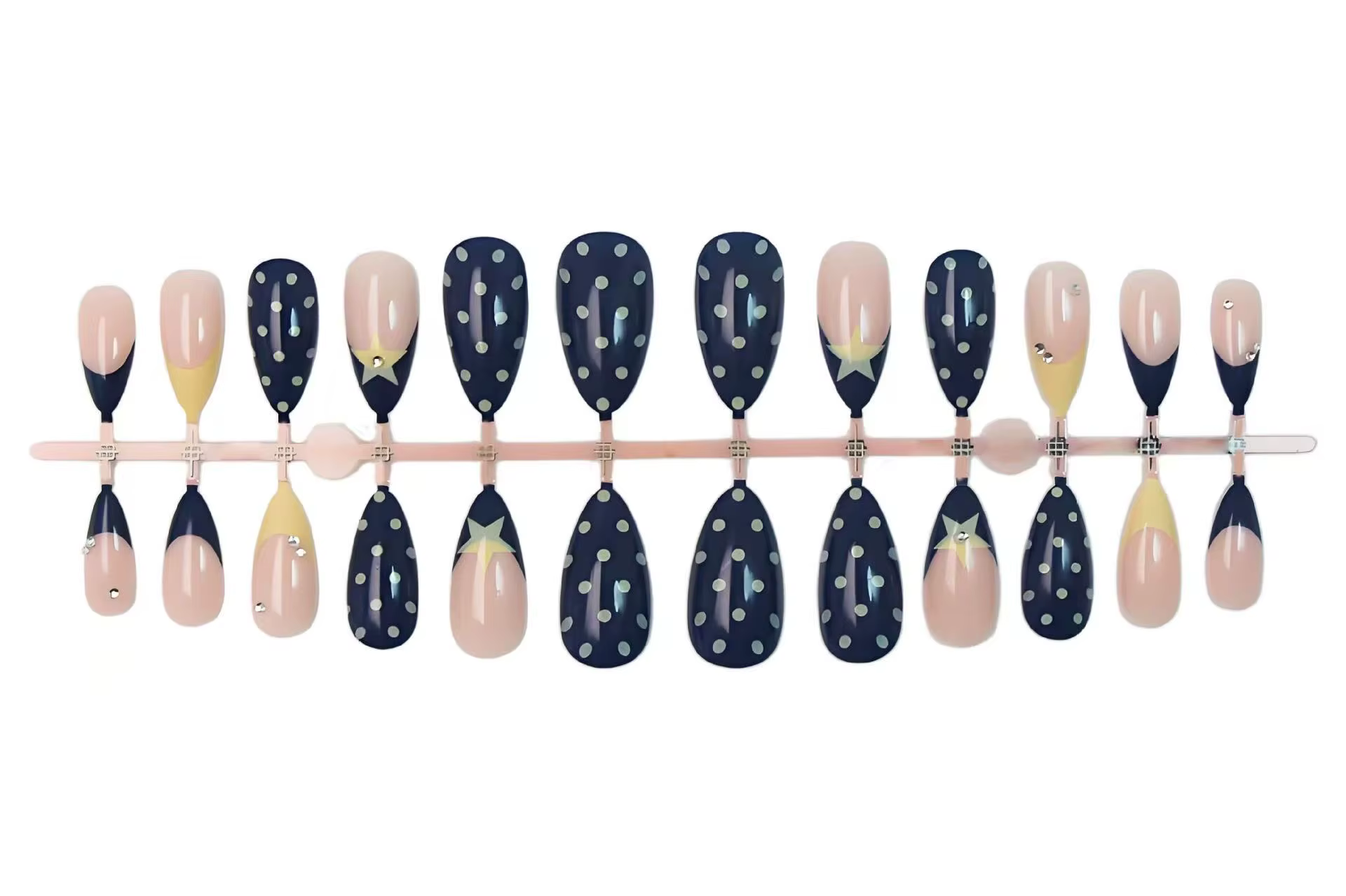 24 pièces de faux ongles longs et pointus