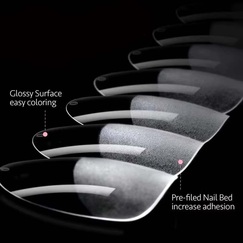 Ensemble de faux ongles ronds longs en forme d'amande de 120 pièces