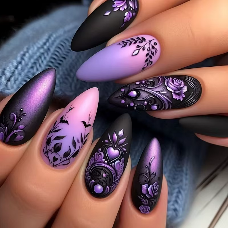 Faux ongles moyens pour femmes et filles