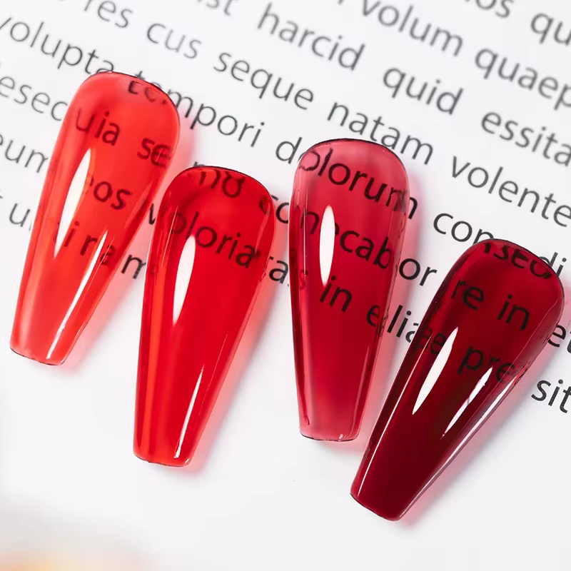 BOZLIN 7.5ml Gelée Nude Rouge Lacté Couleur Sang Gel Français Transparent Manucure Semi-Permanente Soak Off Vernis à Ongles Nail Art