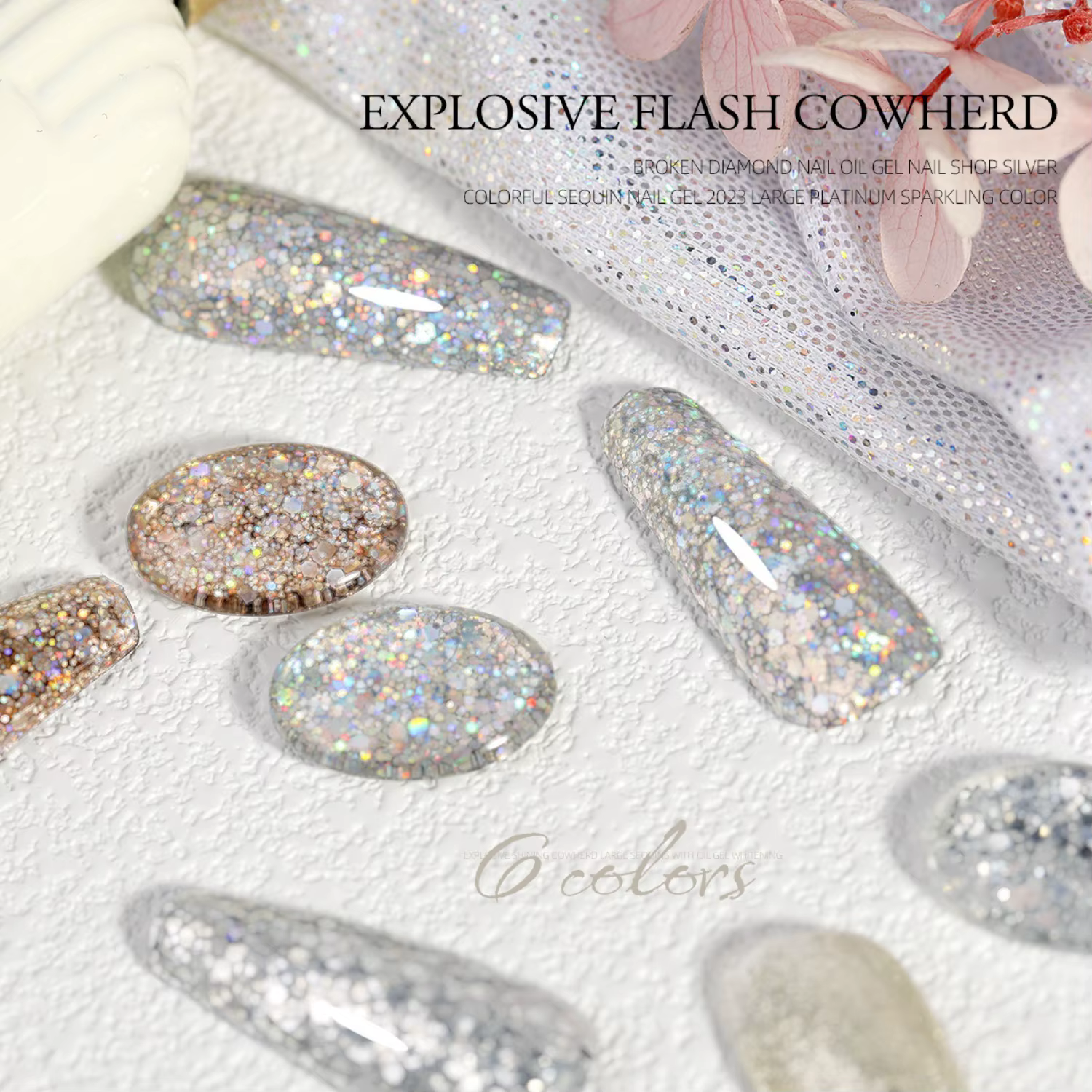 Vernis à ongles gel translucide effet coquille réfléchissante