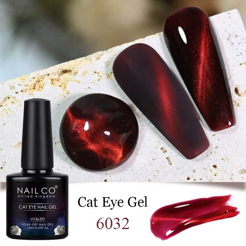 NAILCO Vernis Gel Transparent Effet Œil de Chat Magnétique Semi-Permanent UV pour Ongles