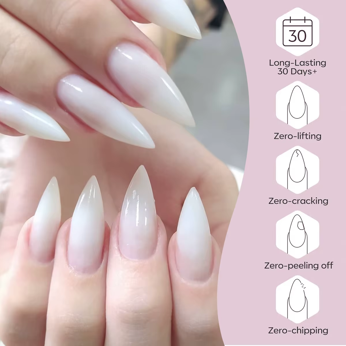 Un flacon de 15 ml de vernis à ongles gel transparent
