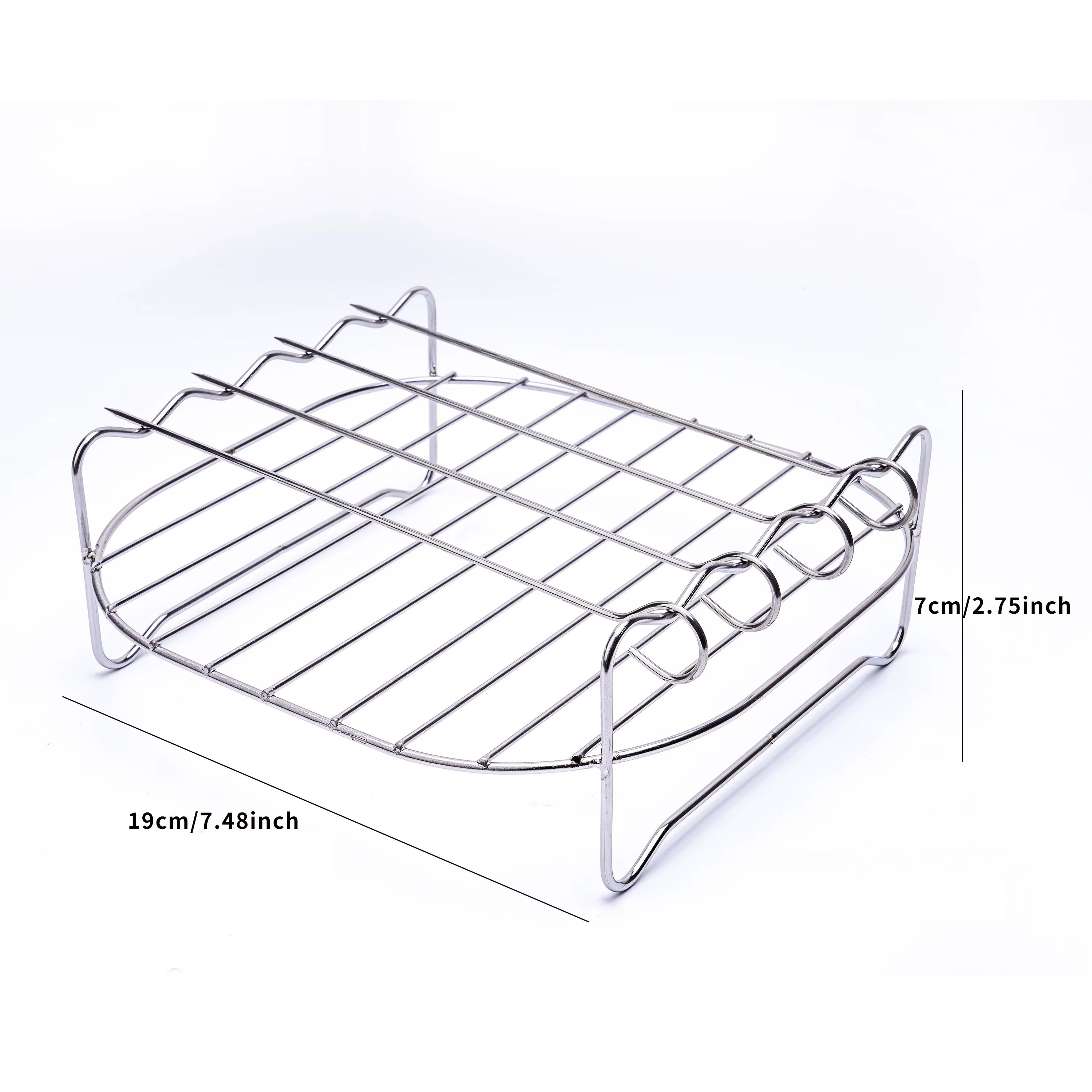 Support double couche pour friteuse à air, support polyvalent pour accessoires de friteuse à air