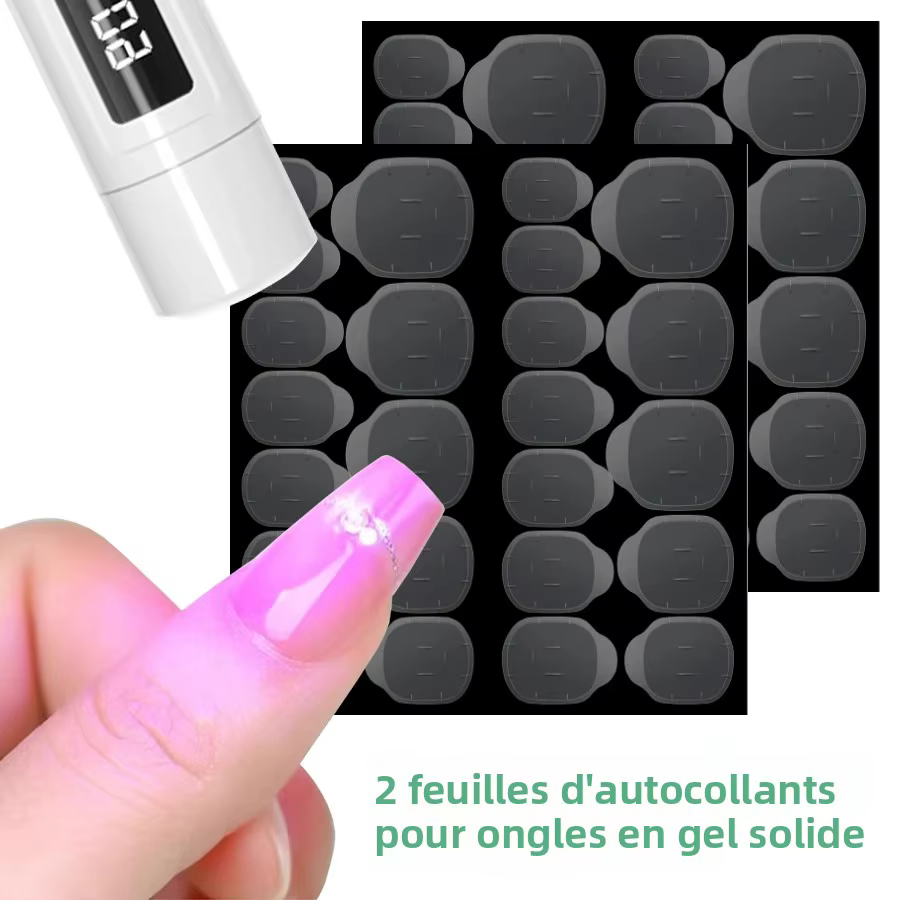 Autocollants pour ongles en gelée Ultra-fins