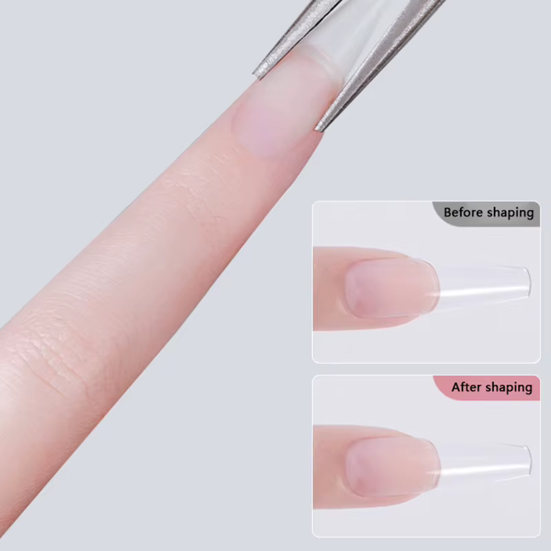 Pince à épiler en acrylique pour extension d'ongles