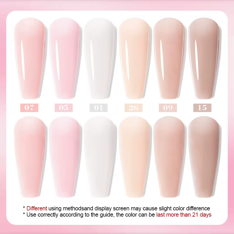 QAZIXU 8ml Gel de Base Caoutchouc pour Ongles