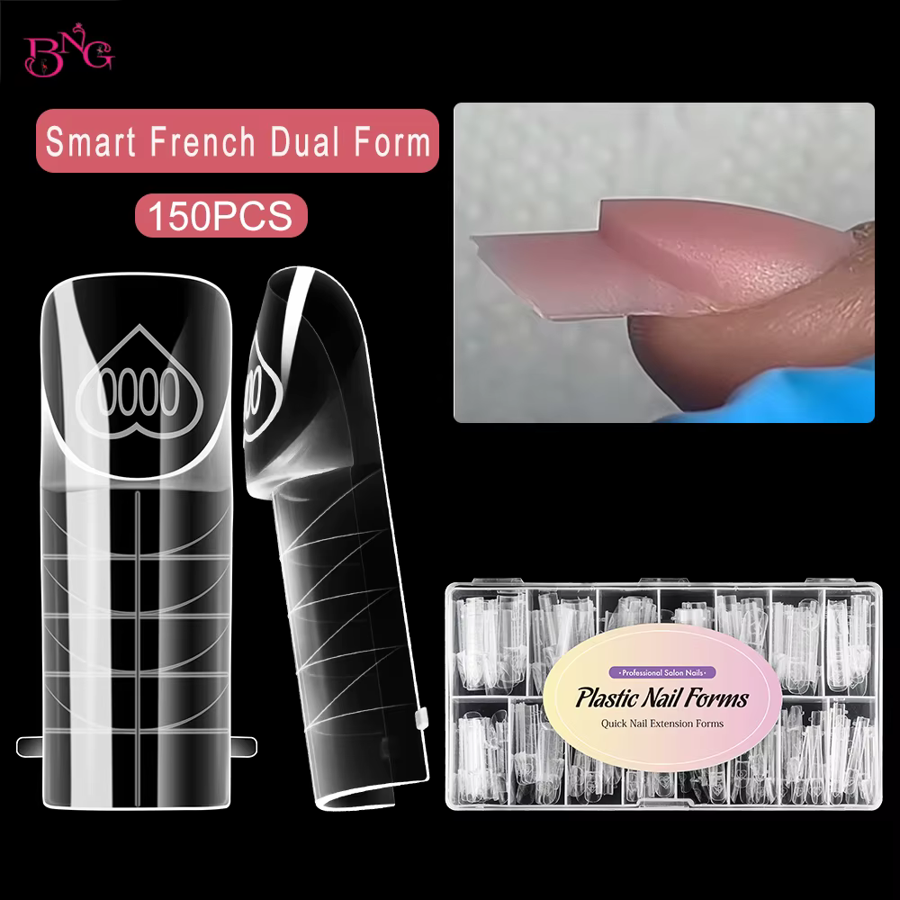 BNG 150 pièces espace double forme couverture complète moules à ongles 15 tailles intelligent ligne française conseils