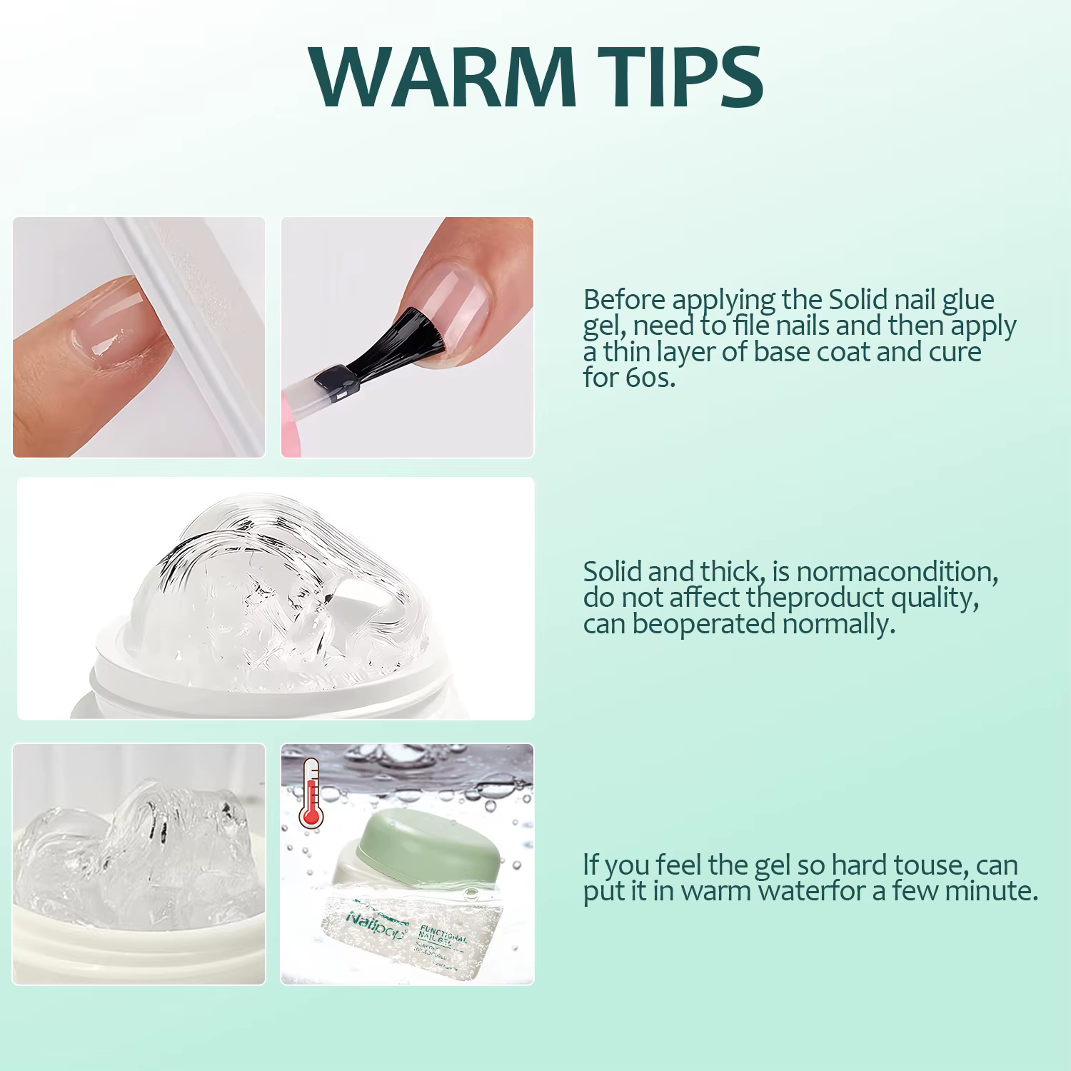 Nailpop – colle Gel solide pour ongles à pression