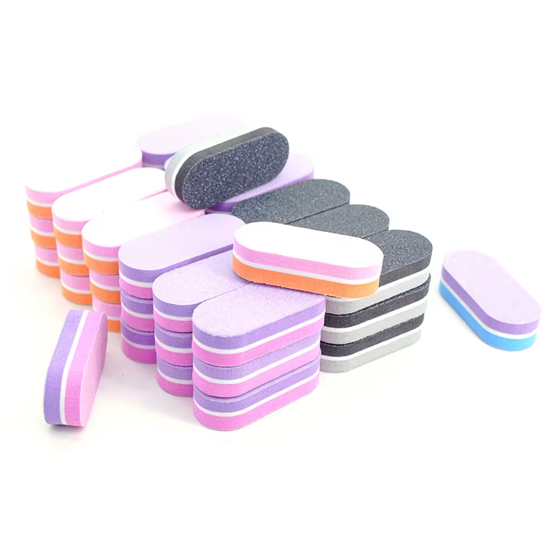 50Pc professionnel Mini ongles Art tampon fichier 100/180 papier de verre manucure conseils soin