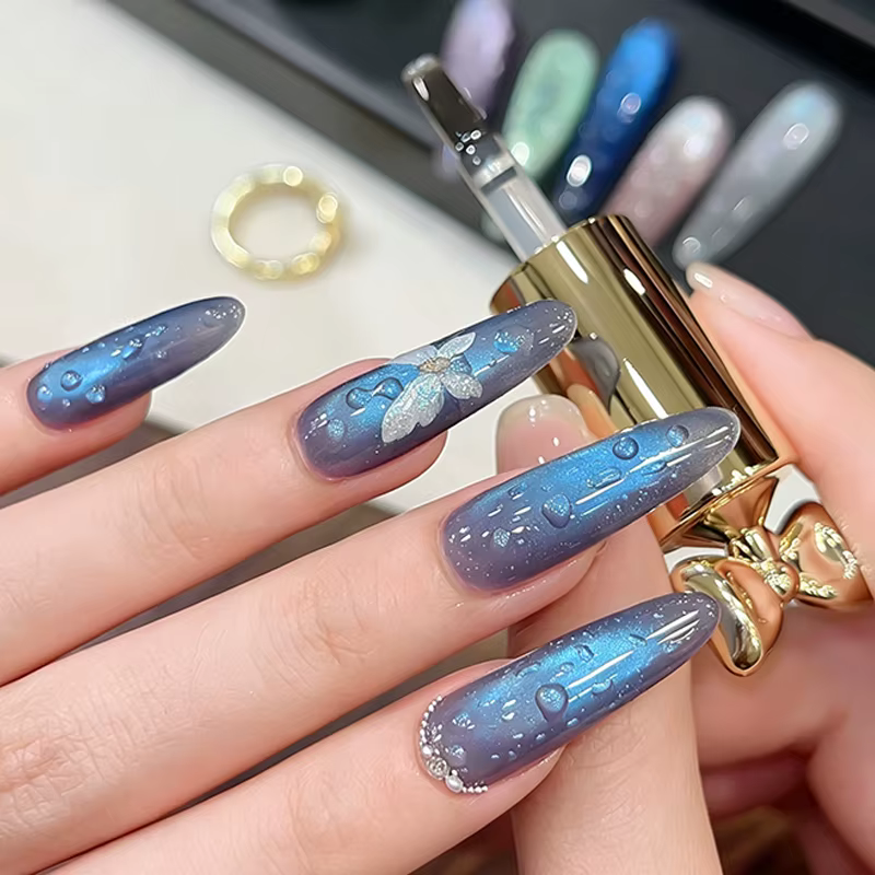 6 Couleurs Nouveau Gel de Finition Effet Gouttes d'Eau pour Ongles