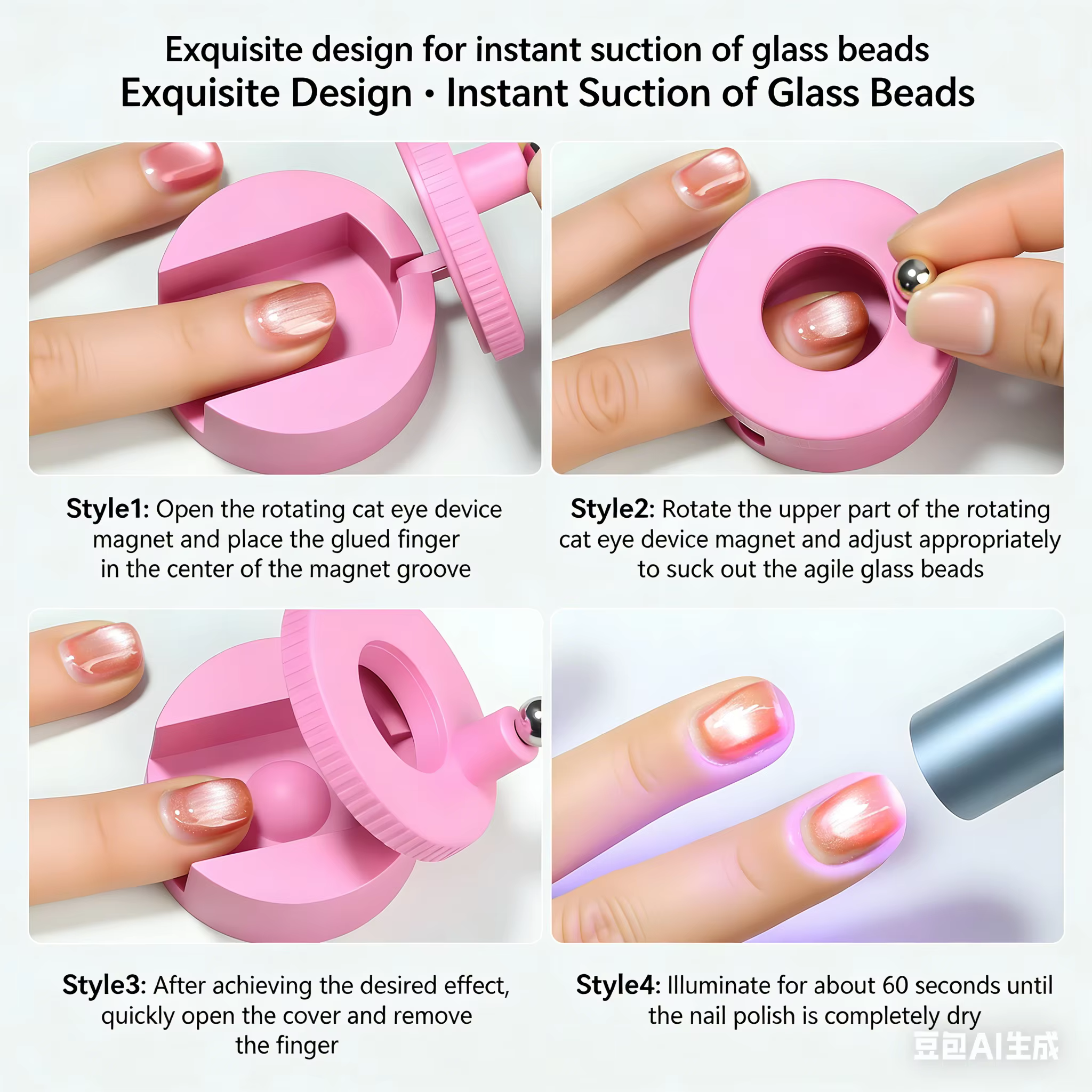Aimants pour ongles, outil rotatif pour la manucure