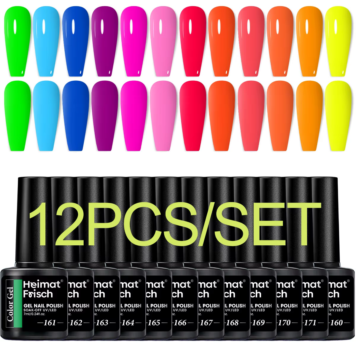 Ensemble de vernis à ongles hydratant Rainbow Bridge de 12 pièces