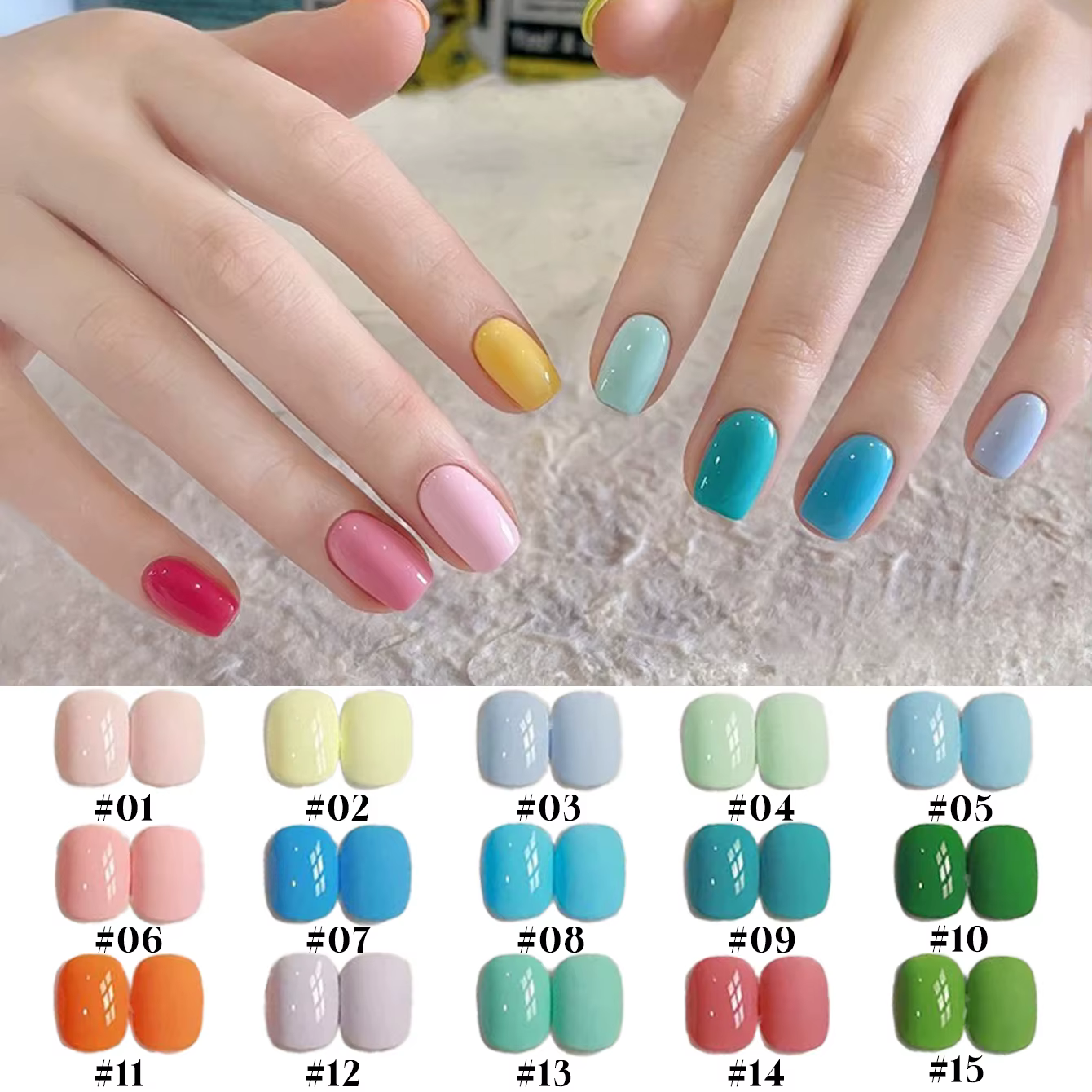 MIANEL 12ML Vernis Gel Vert Turquoise Éclatant Tendance Bleu-Vert Couleur d'Ongles 2026 Nail Art Longue Durée et à la Mode