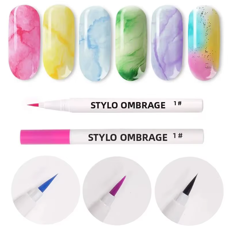 Stylo de Nail Art UV Gel pour Marbrure
