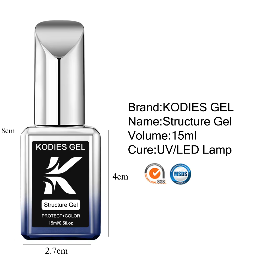 KODIES GEL Kitty Base en caoutchouc blanc Gel vernis à ongles perle brillant 15ML Semi Permanent UV Structure auto-nivelante Gels de Construction