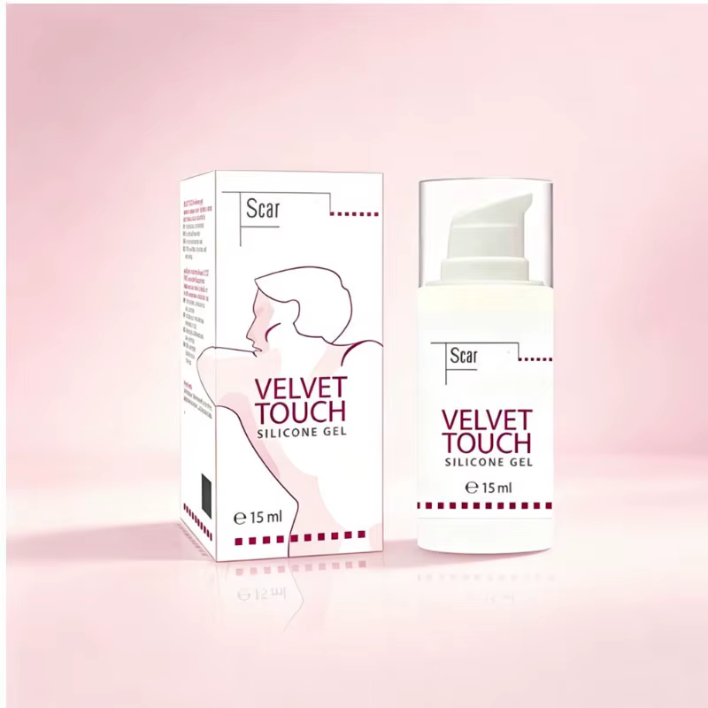 Gel cicatrisant au silicone Velvet Touch 15g, adoucissant et éclaircissant, améliore l'apparence des cicatrices