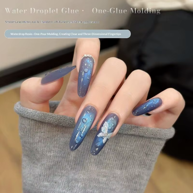 ㉫ Nouveau Gel Nail Art 3D Haute Transparence Effet Goutte d'Eau