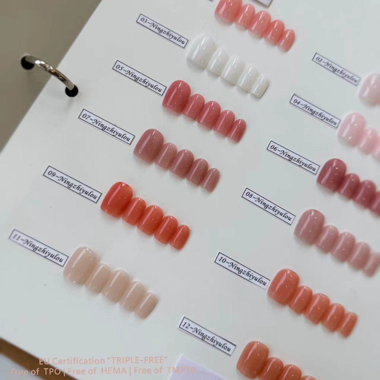 Lot de 12 vernis à ongles gel semi-permanents effet œil de chat