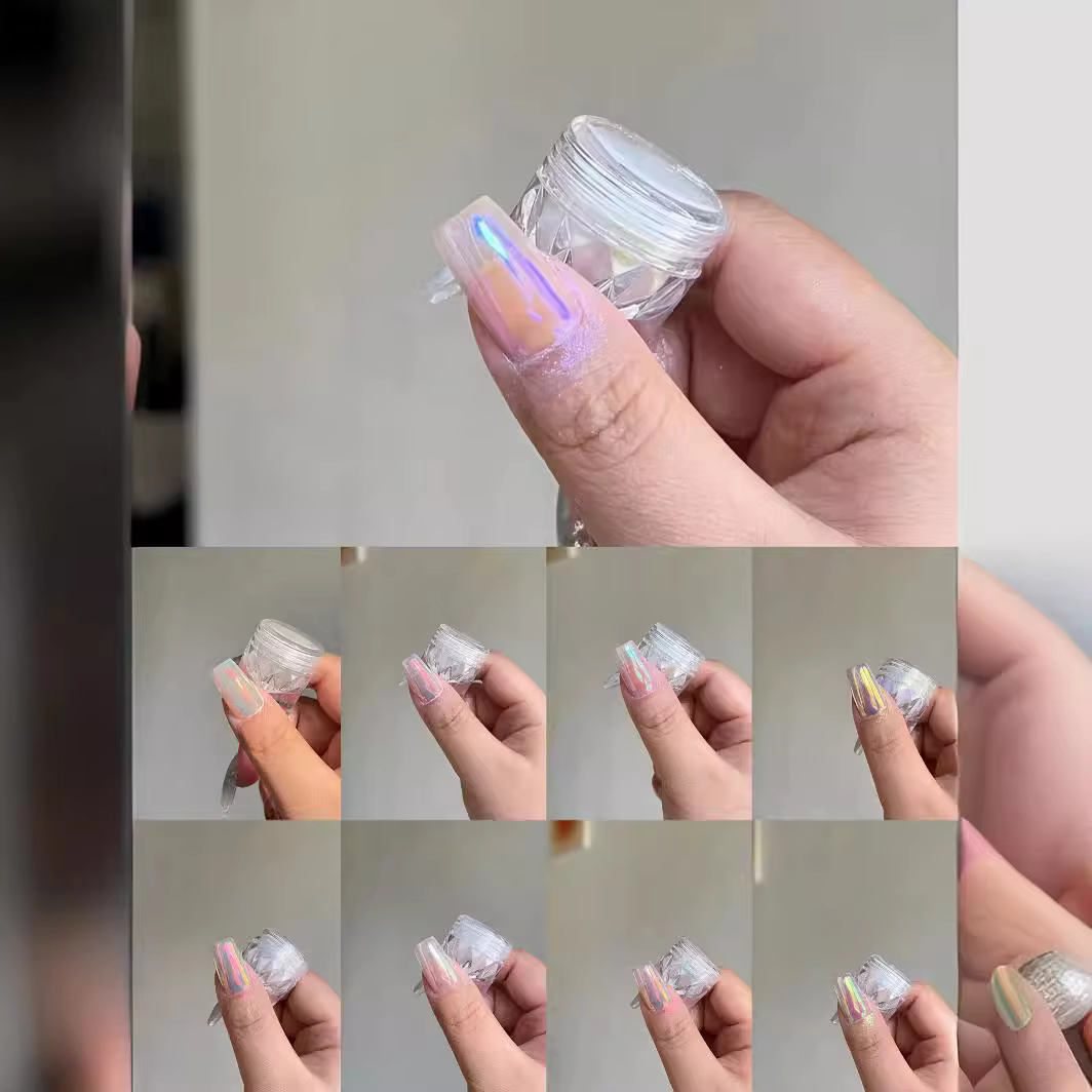 Poudre pour ongles miroir au clair de lune