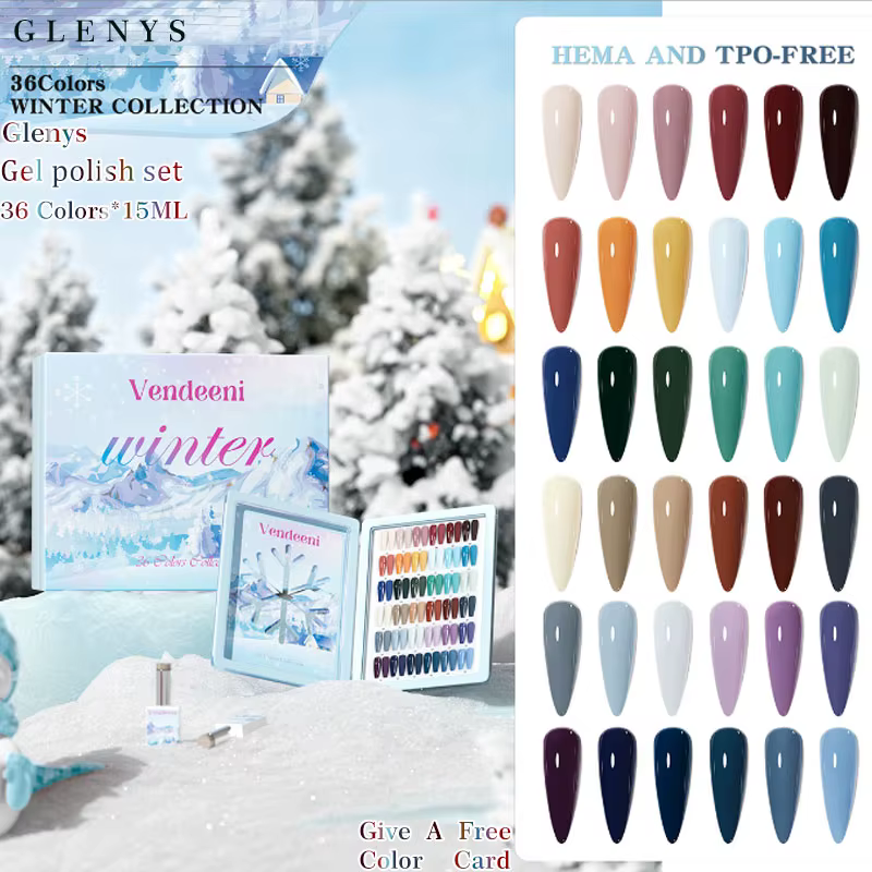 Gel vernis à ongles Glenys 36 couleurs