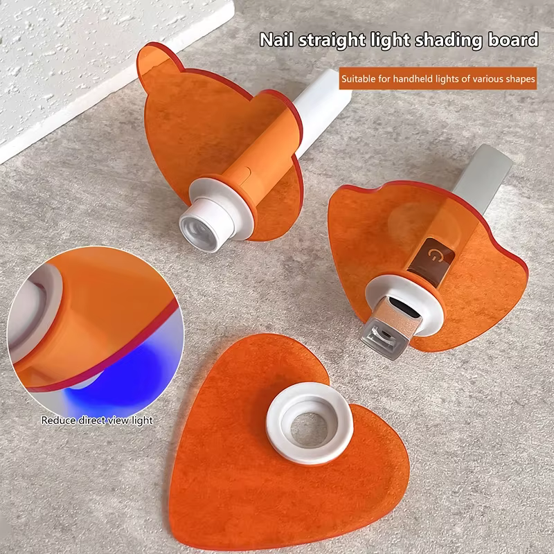 Dispositifs de Salon de beauté des ongles, déflecteur bloquant la lumière en acrylique pour lampe Uv à ongles de forme droite, lunettes de protection Anti-lumière bleue
