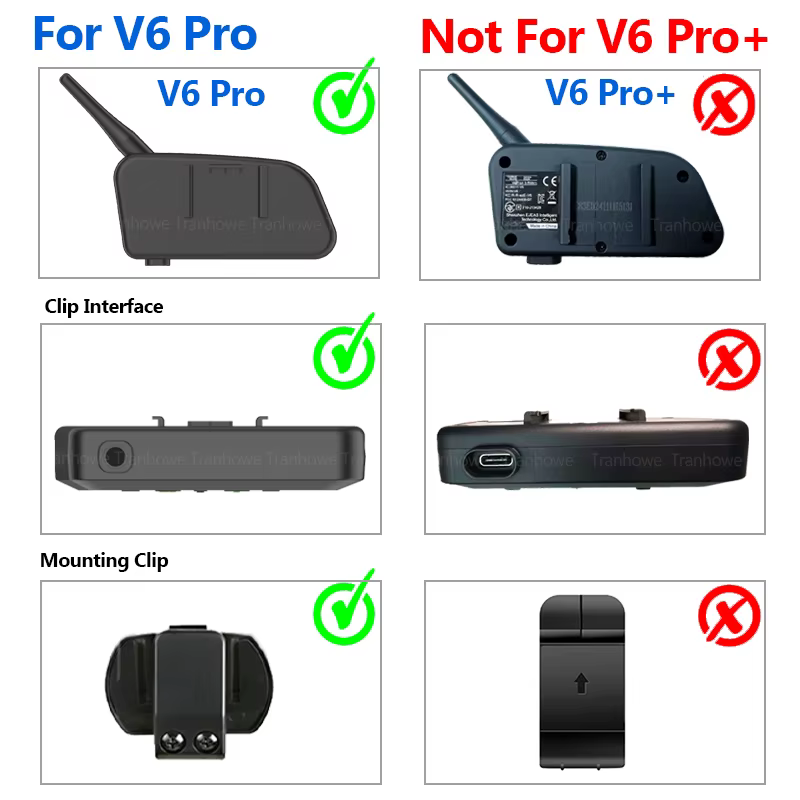 Accessoire pour casque EJEAS V6 PRO, clip pour écouteurs, Interface 3.5mm, microphone, haut-parleur, casque pour Vnetphone V4, casque de moto