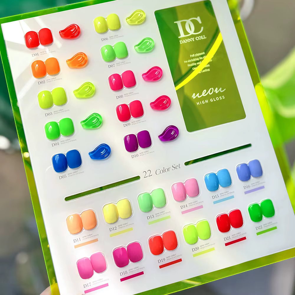 Ensemble de vernis à ongles Gel de couleur fluorescente