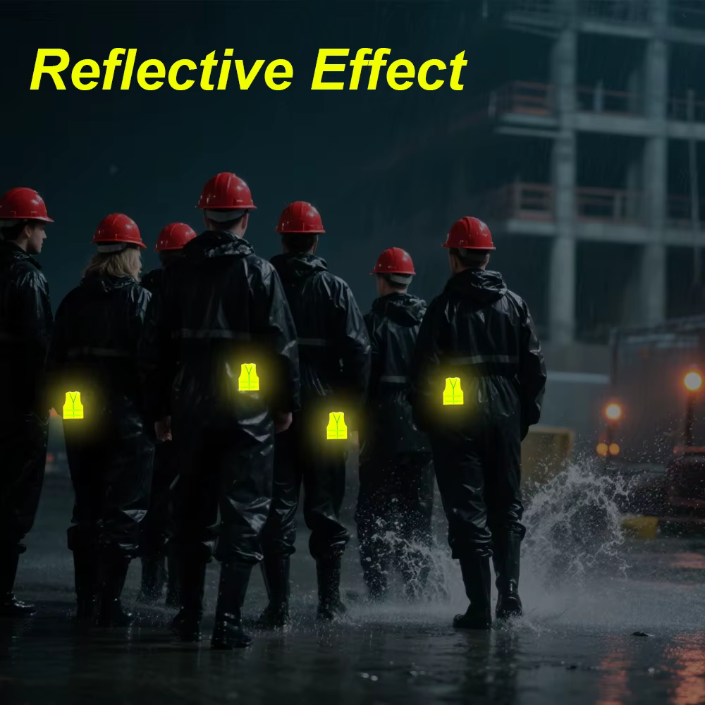 Gilet créatif + porte-clés en forme de casque de sécurité, pendentif réfléchissant de sport de voyage de nuit pour sac à dos, accessoires de suspension de bagages