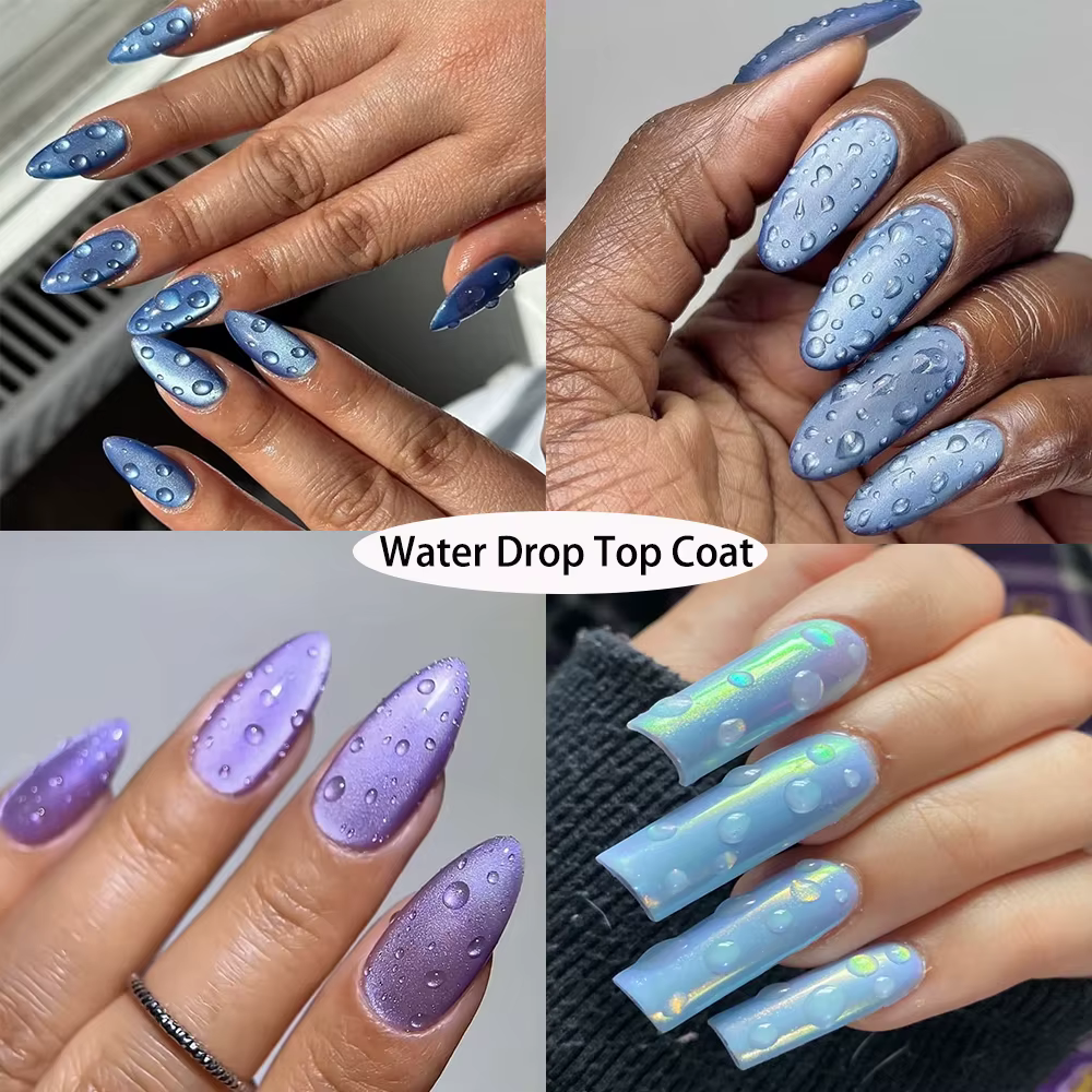 KODIES GEL HEMA/TPO Free Water Drop Top Coat Sans Résidu Auto-Nivelant Effet 3D Fini Cristal Manucure Semi-Permanent