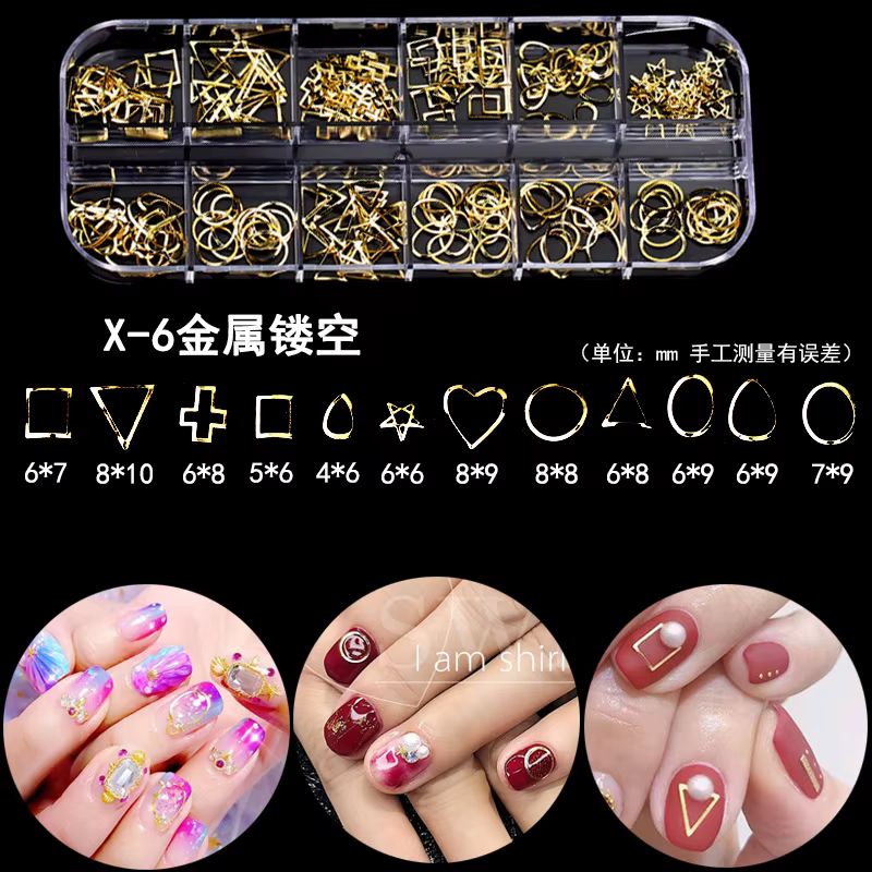 Breloques métalliques 3D pour Nail Art