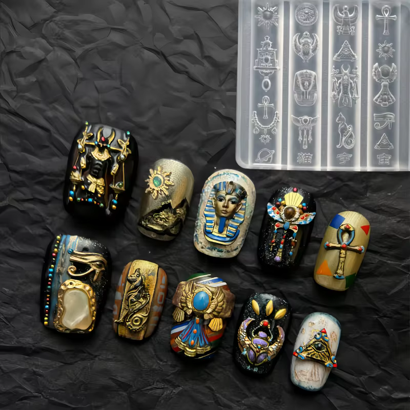 Moule en silicone transparent pour nail art