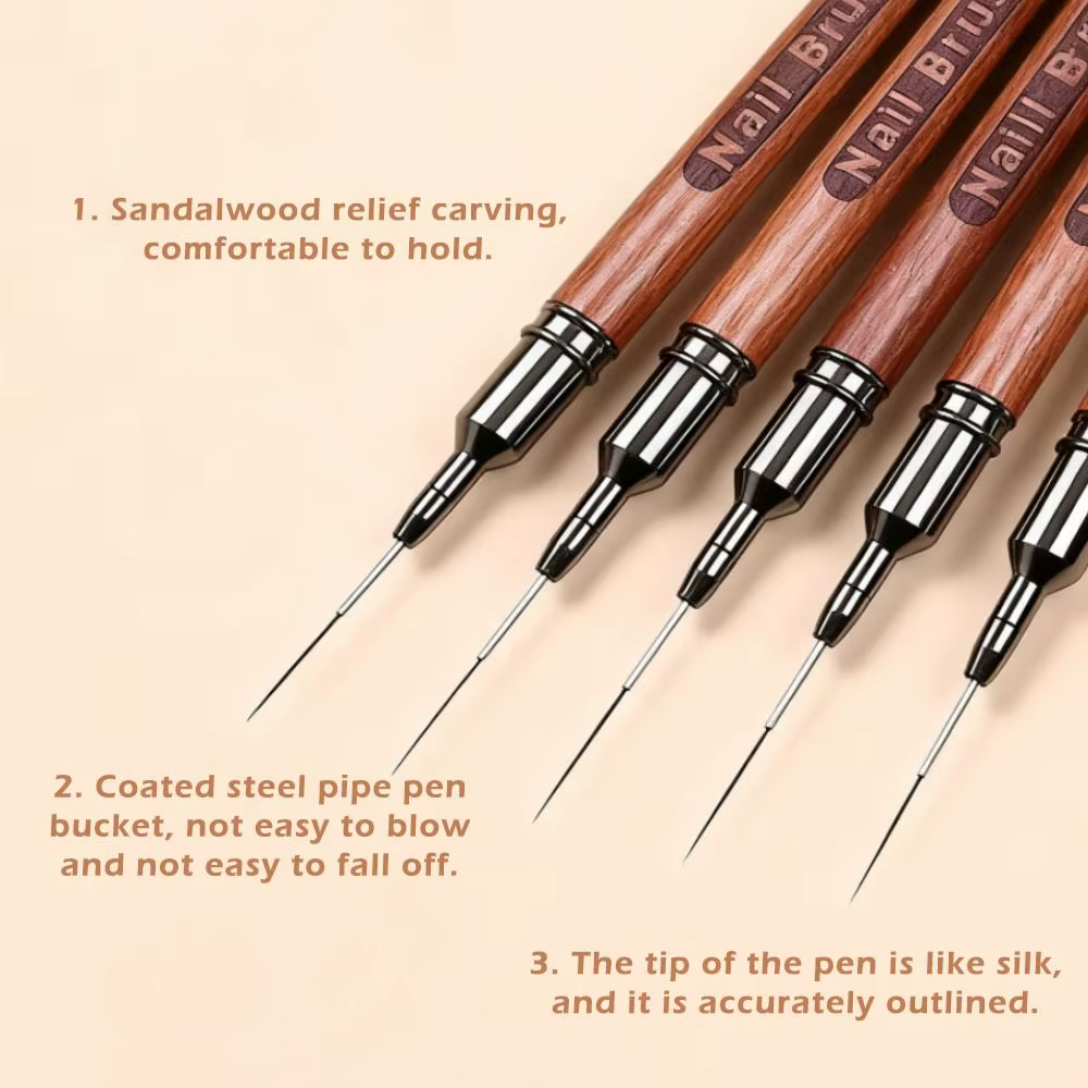 Nouveau Pinceau Liner pour Ongles 6/9/12/15/18mm