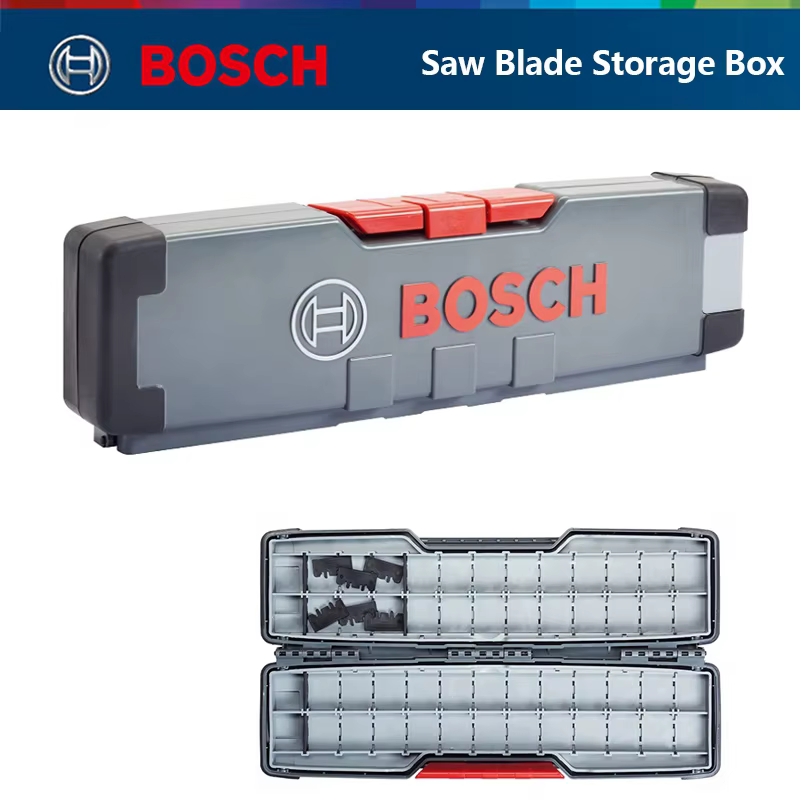 Boîte de rangement Bosch pour outils domestiques, accessoires de scie sabre, embouts de perceuse et lames de scie sabre