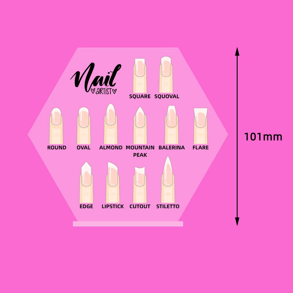 1 Ensemble d'accessoires de salon pour techniciens ongulaires : Support de présentation pour formes d'ongles et palette