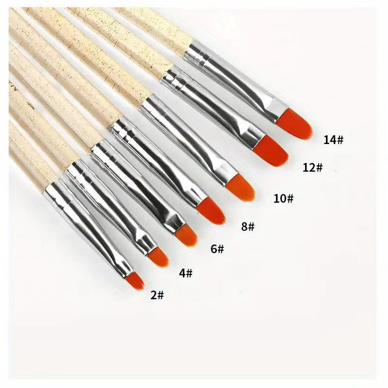 7 pièces/ensemble Nylon cheveux UV Gel acrylique Nail Art constructeur brosse stylo stylos à dessin pour la conception des ongles fournitures pour les professionnels