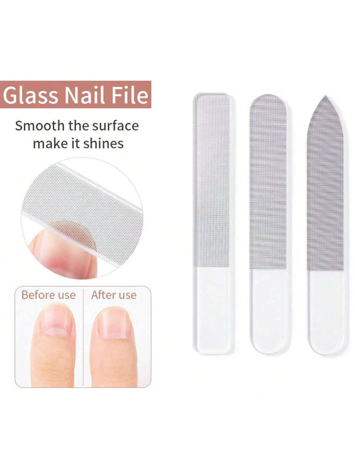 Limes à ongles en verre Nano