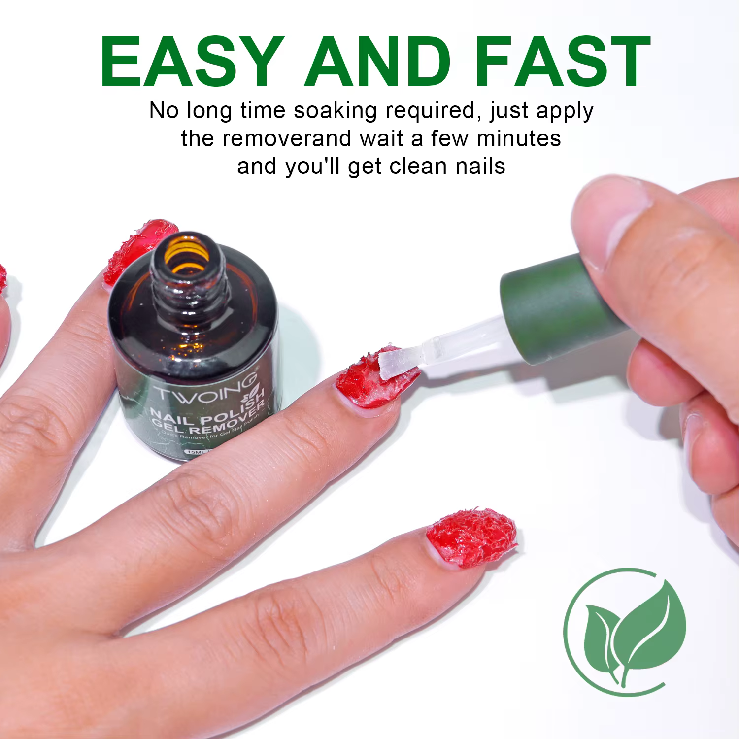 TWOING 2.0 15ml magique rapide dissolvant de vernis à ongles Gel propre UV tremper Semi Permanent