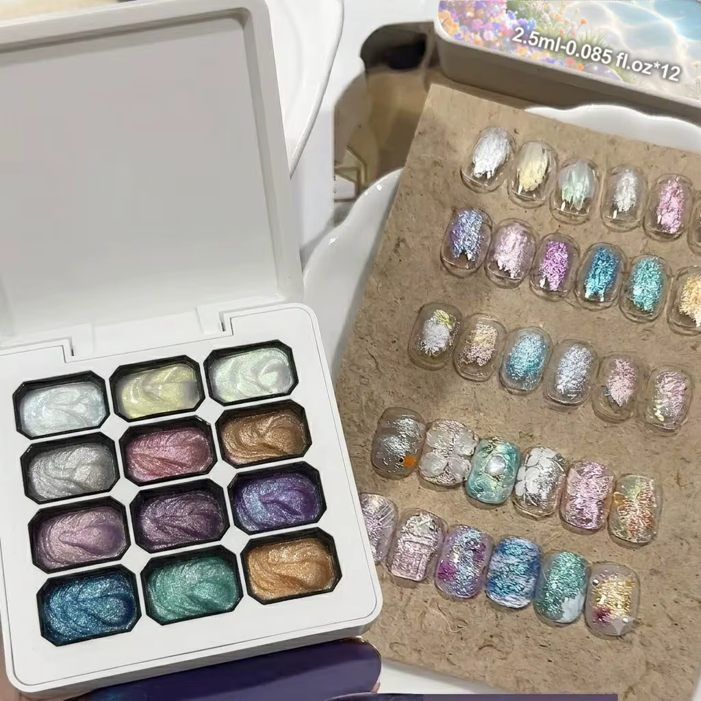 Nouvelle poudre féerique colorée pour nail art