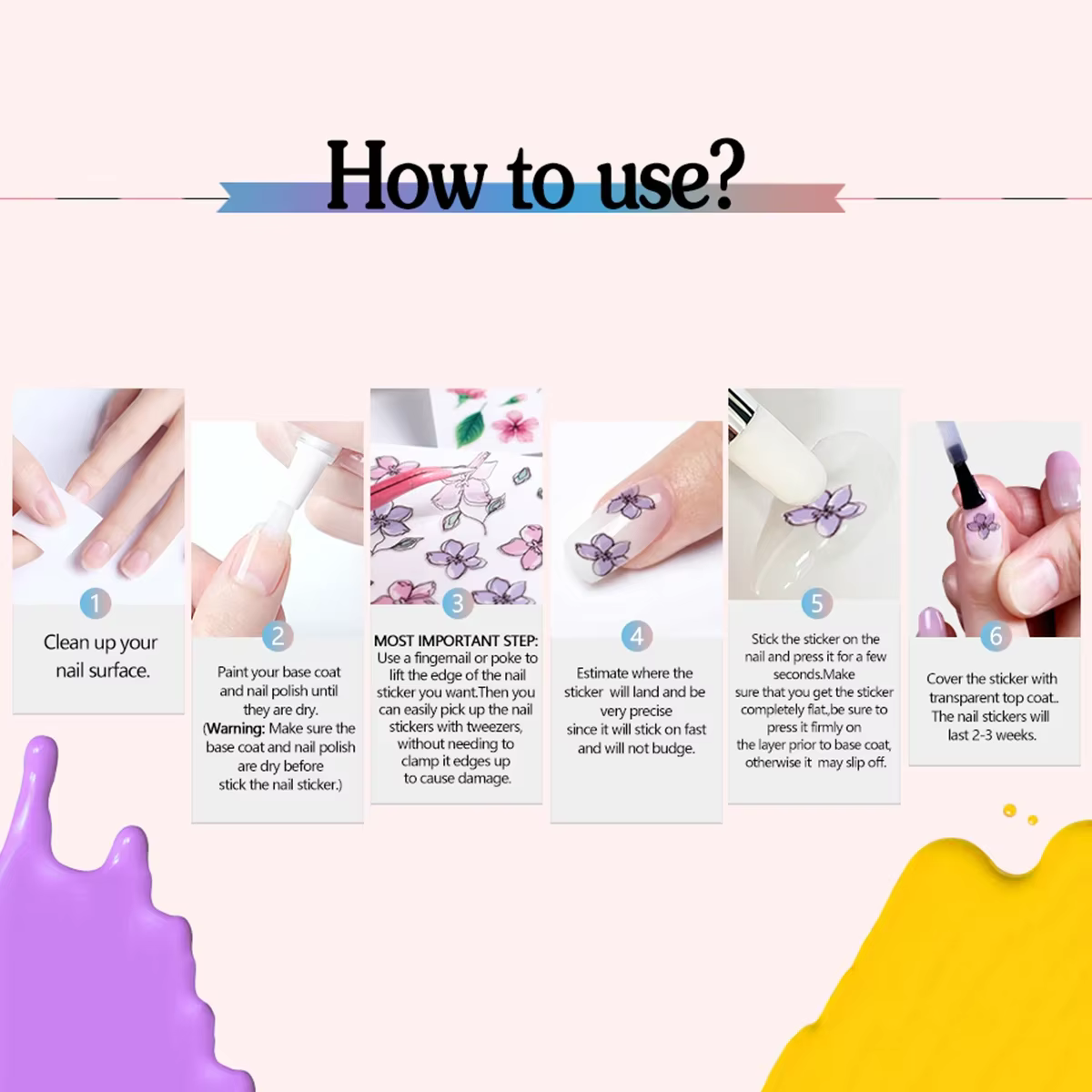 Autocollants de dessin animé pour les ongles