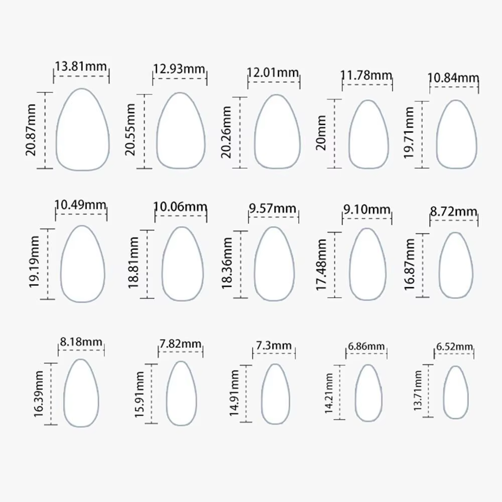 Faux ongles longs en amande pour manucure