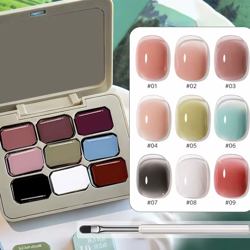 Vernis à ongles gel 9 couleurs inspiré de Morandi