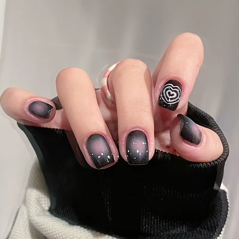 24 faux ongles à presser effet œil de chat