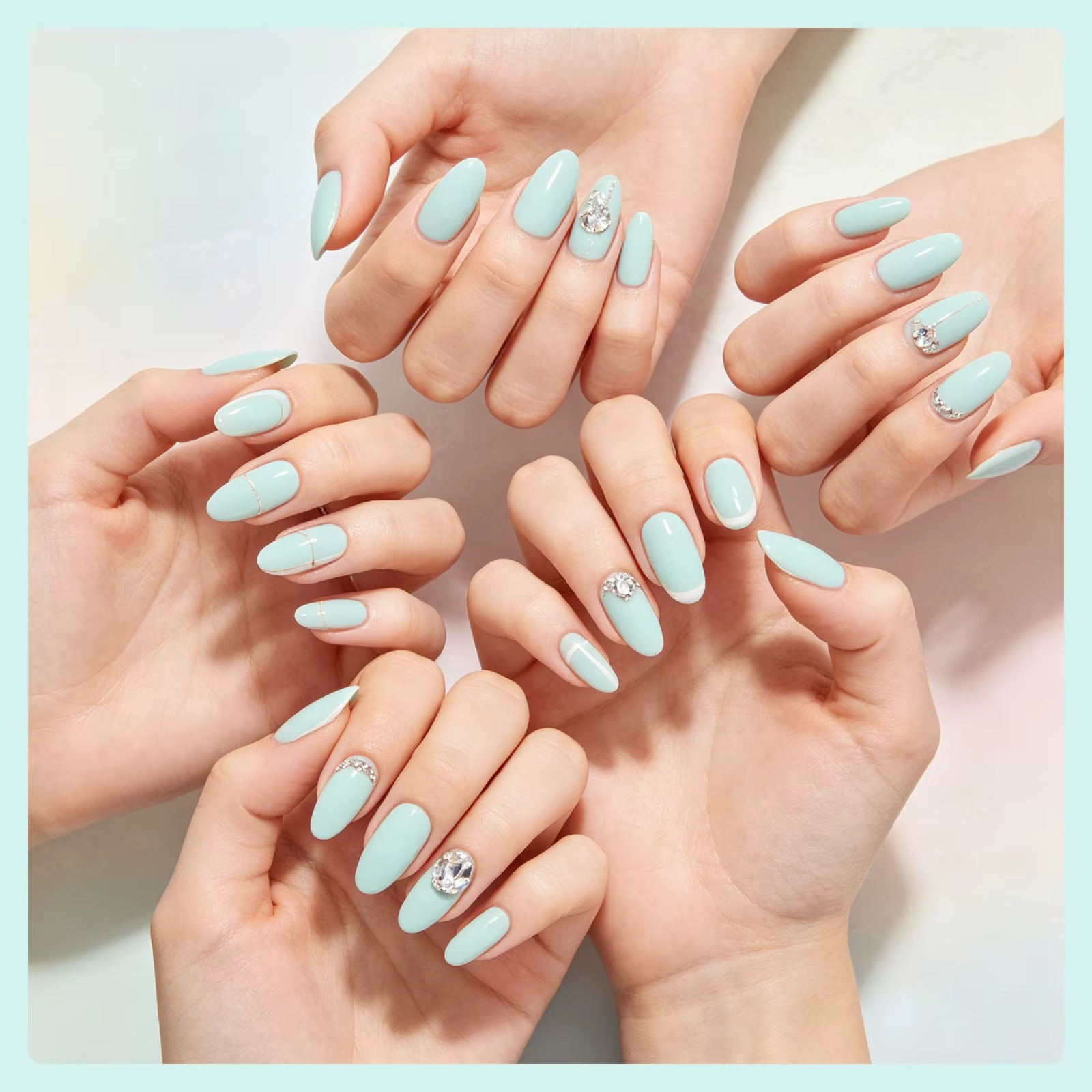 CANNI # Vernis à ongles gel bleu menthe pastel 9171